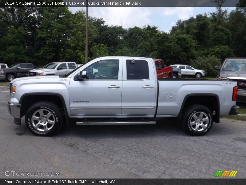 Quicksilver Metallic / Jet Black 2014 GMC Sierra 1500 SLT Double Cab 4x4