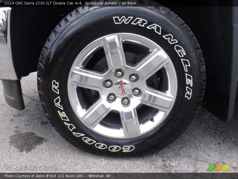 Quicksilver Metallic / Jet Black 2014 GMC Sierra 1500 SLT Double Cab 4x4