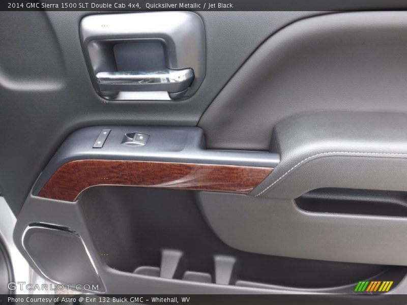 Quicksilver Metallic / Jet Black 2014 GMC Sierra 1500 SLT Double Cab 4x4