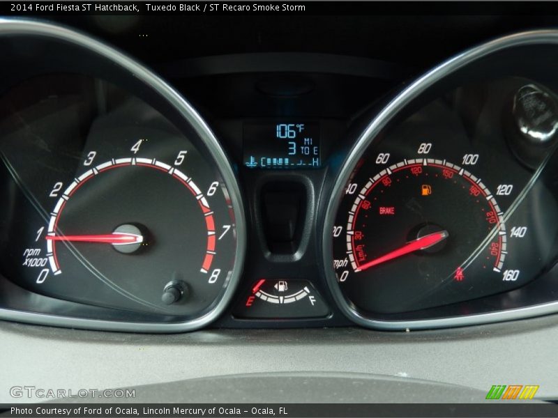 Tuxedo Black / ST Recaro Smoke Storm 2014 Ford Fiesta ST Hatchback
