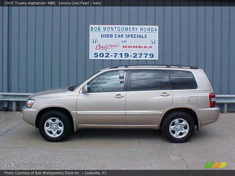 Sonora Gold Pearl / Ivory 2005 Toyota Highlander 4WD