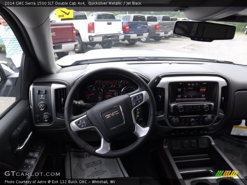 Quicksilver Metallic / Jet Black 2014 GMC Sierra 1500 SLT Double Cab 4x4