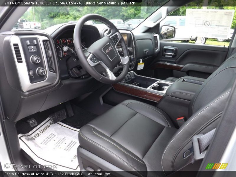 Quicksilver Metallic / Jet Black 2014 GMC Sierra 1500 SLT Double Cab 4x4