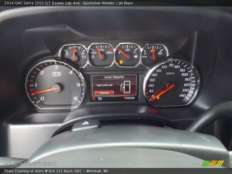 Quicksilver Metallic / Jet Black 2014 GMC Sierra 1500 SLT Double Cab 4x4