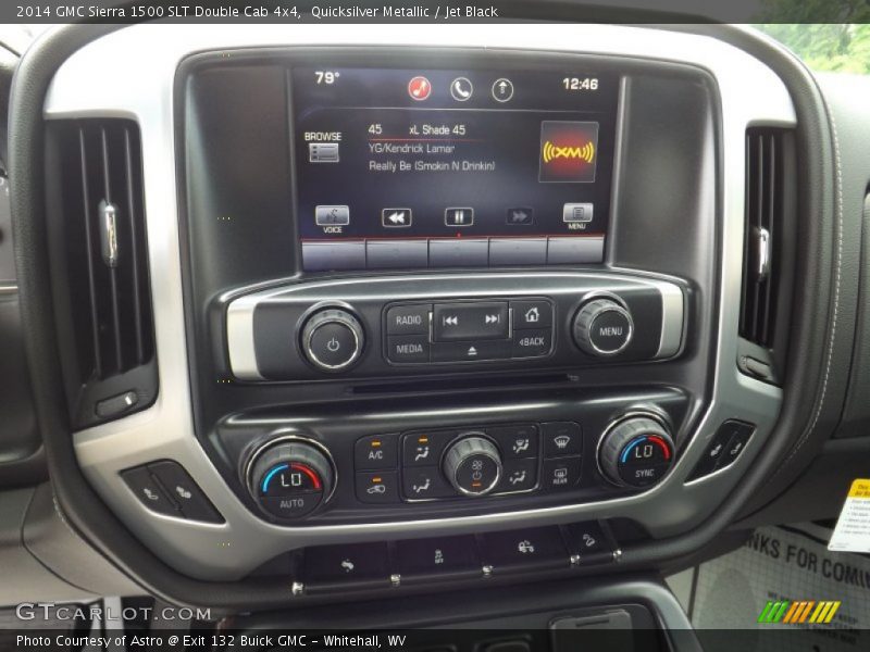 Quicksilver Metallic / Jet Black 2014 GMC Sierra 1500 SLT Double Cab 4x4