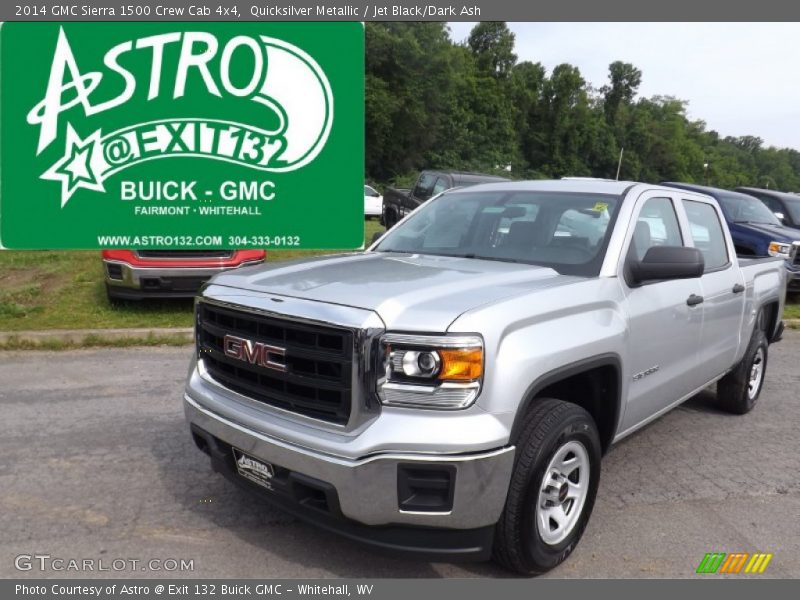 Quicksilver Metallic / Jet Black/Dark Ash 2014 GMC Sierra 1500 Crew Cab 4x4