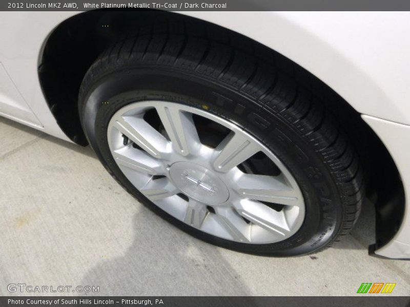 White Platinum Metallic Tri-Coat / Dark Charcoal 2012 Lincoln MKZ AWD