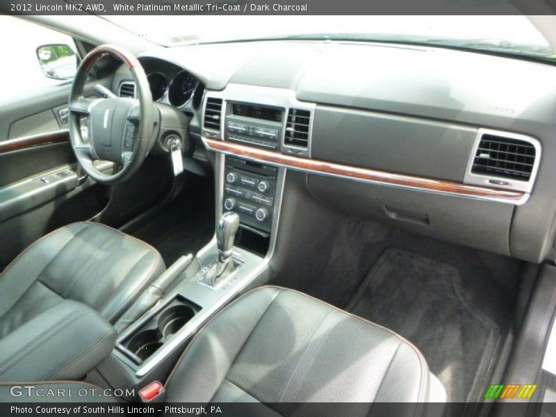 White Platinum Metallic Tri-Coat / Dark Charcoal 2012 Lincoln MKZ AWD