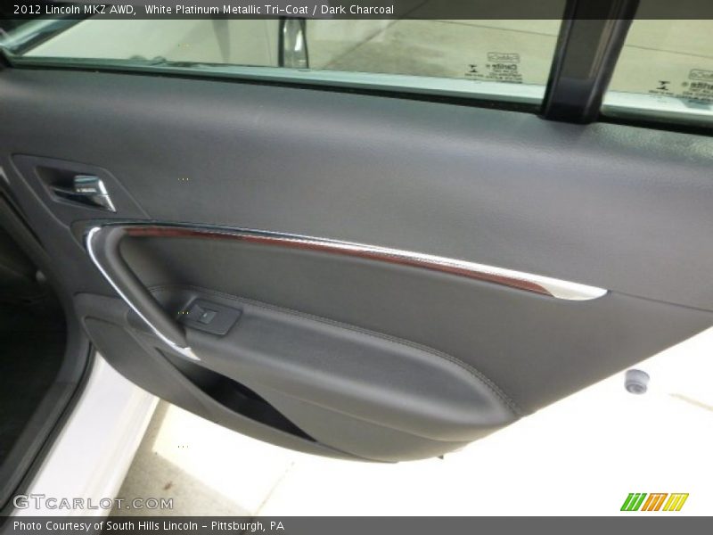 White Platinum Metallic Tri-Coat / Dark Charcoal 2012 Lincoln MKZ AWD