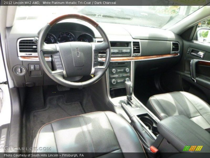 White Platinum Metallic Tri-Coat / Dark Charcoal 2012 Lincoln MKZ AWD