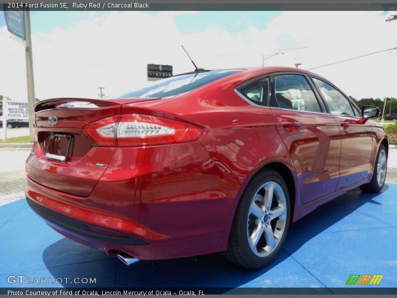 Ruby Red / Charcoal Black 2014 Ford Fusion SE
