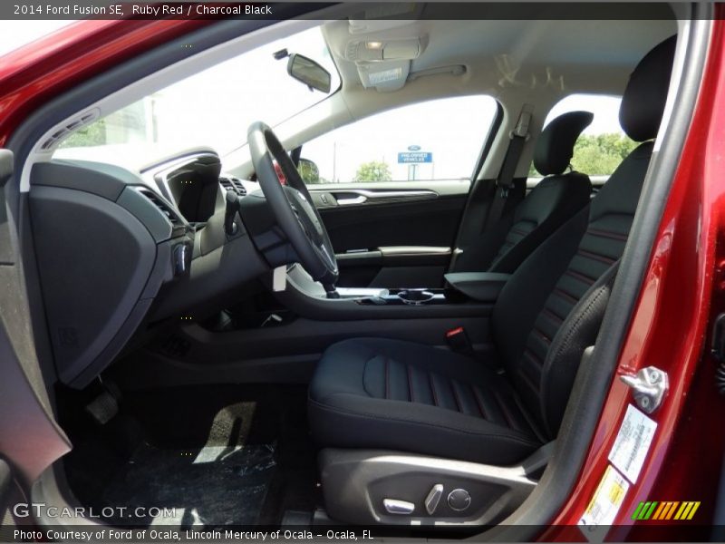 Ruby Red / Charcoal Black 2014 Ford Fusion SE
