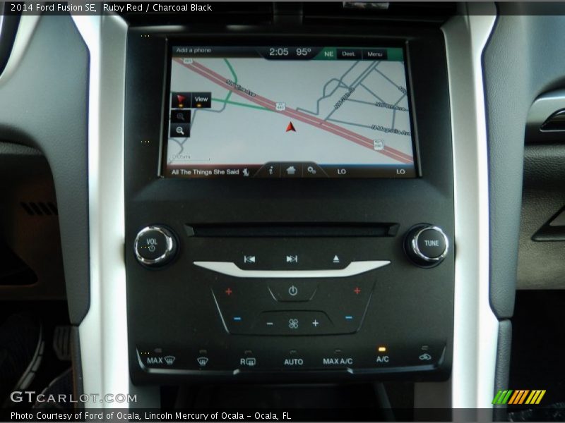 Ruby Red / Charcoal Black 2014 Ford Fusion SE
