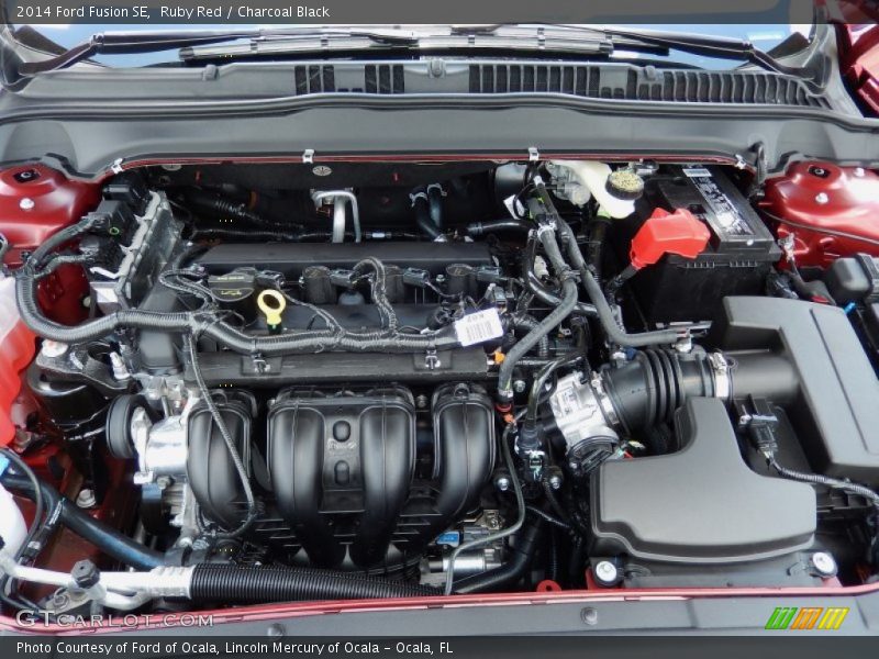Ruby Red / Charcoal Black 2014 Ford Fusion SE