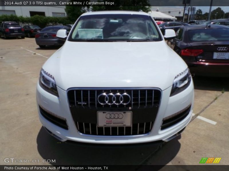 Carrara White / Cardamom Beige 2014 Audi Q7 3.0 TFSI quattro