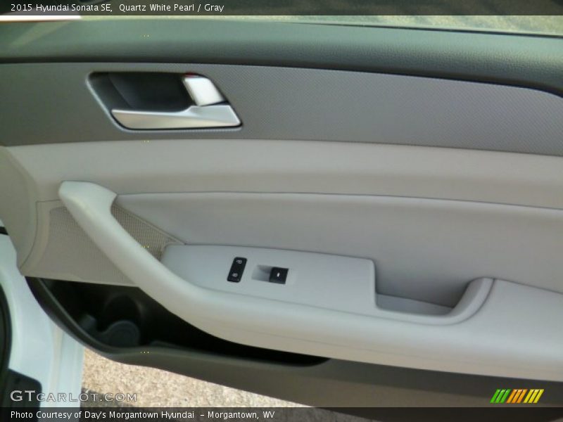 Quartz White Pearl / Gray 2015 Hyundai Sonata SE