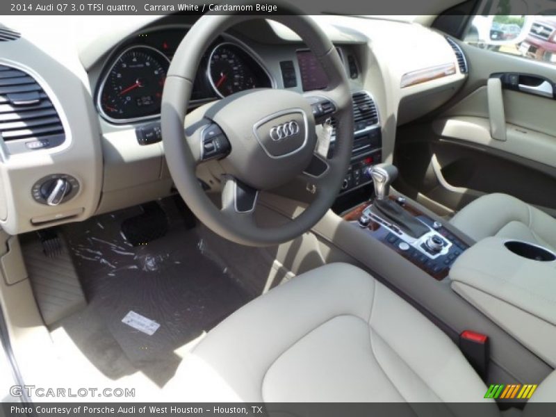 Carrara White / Cardamom Beige 2014 Audi Q7 3.0 TFSI quattro