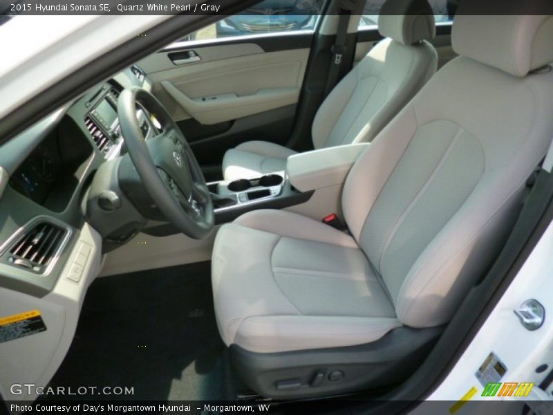 Quartz White Pearl / Gray 2015 Hyundai Sonata SE