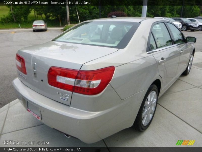 Smokestone Metallic / Sand 2009 Lincoln MKZ AWD Sedan