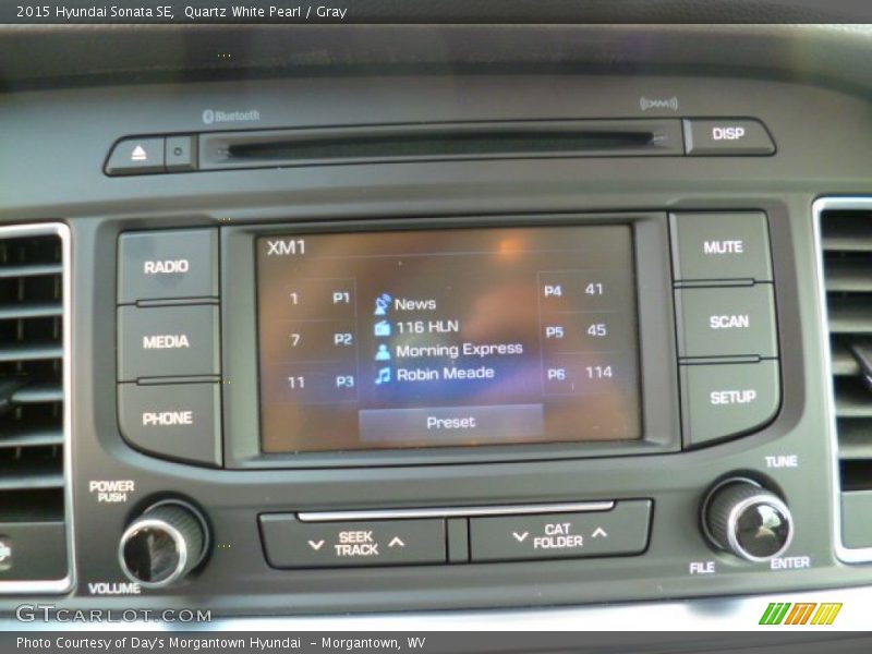 Quartz White Pearl / Gray 2015 Hyundai Sonata SE