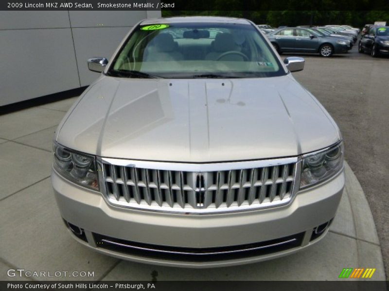 Smokestone Metallic / Sand 2009 Lincoln MKZ AWD Sedan