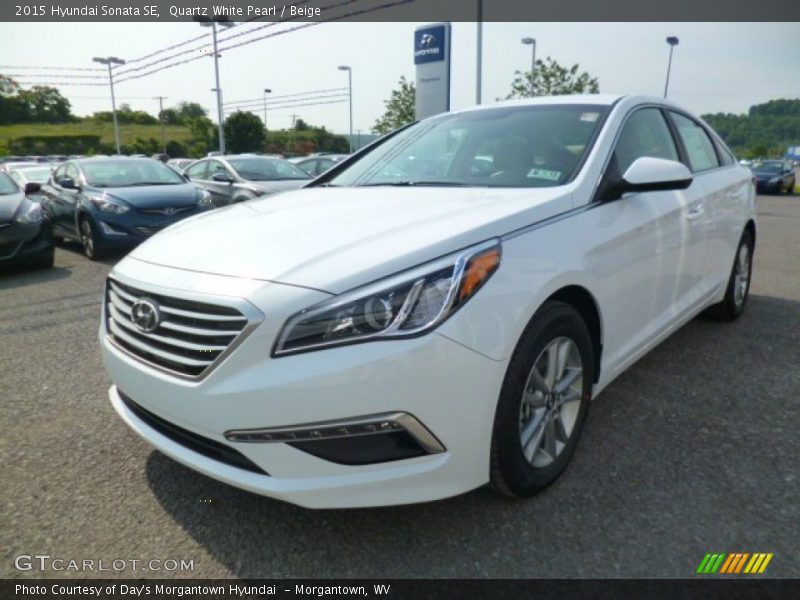 Quartz White Pearl / Beige 2015 Hyundai Sonata SE