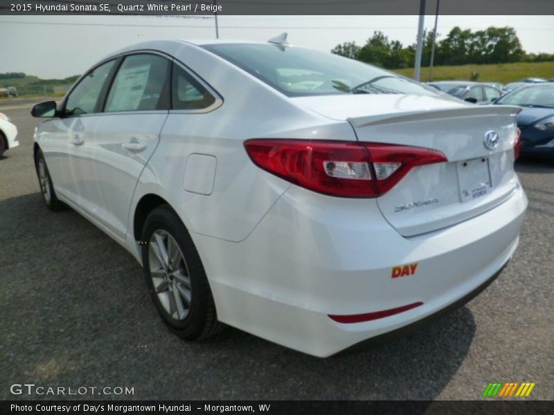 Quartz White Pearl / Beige 2015 Hyundai Sonata SE