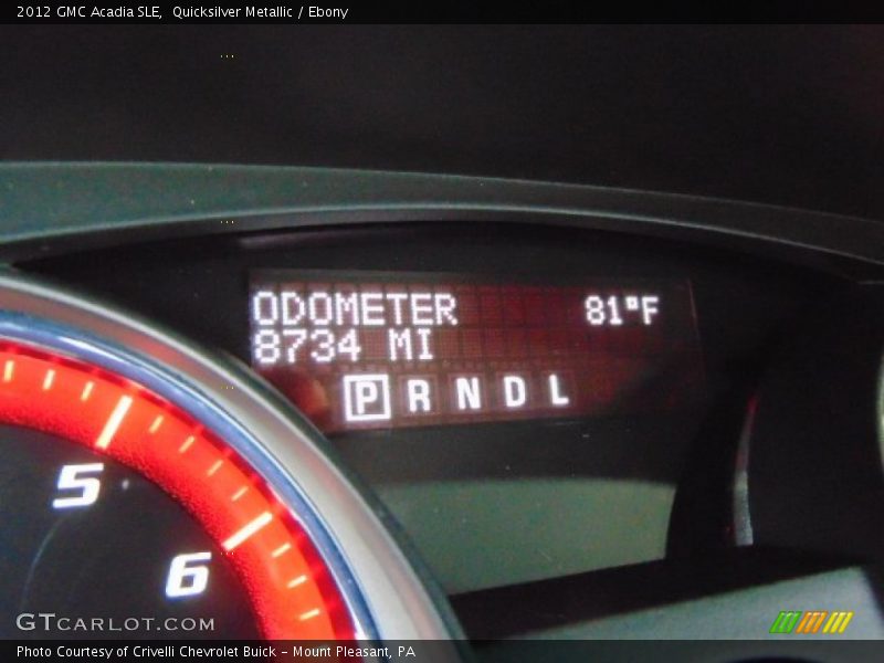 Quicksilver Metallic / Ebony 2012 GMC Acadia SLE
