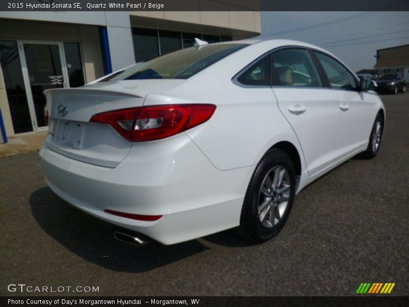 Quartz White Pearl / Beige 2015 Hyundai Sonata SE