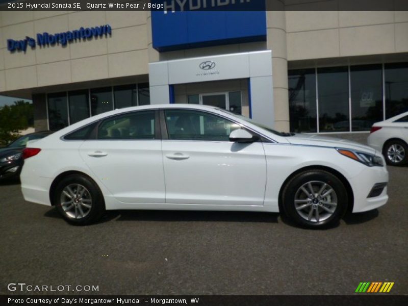 Quartz White Pearl / Beige 2015 Hyundai Sonata SE