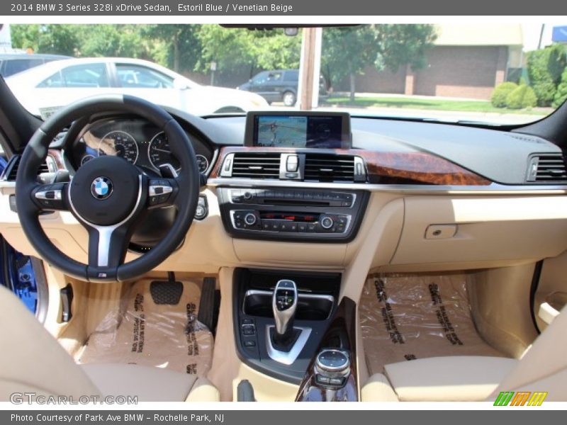 Estoril Blue / Venetian Beige 2014 BMW 3 Series 328i xDrive Sedan