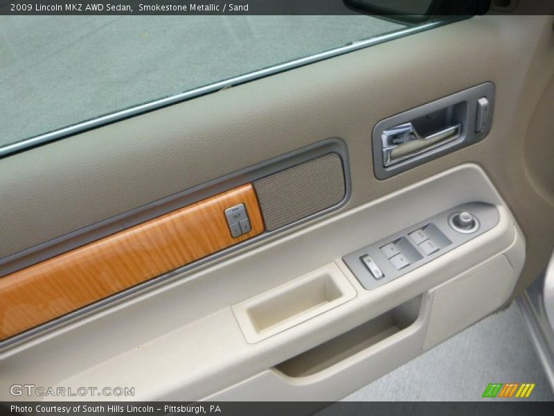 Smokestone Metallic / Sand 2009 Lincoln MKZ AWD Sedan
