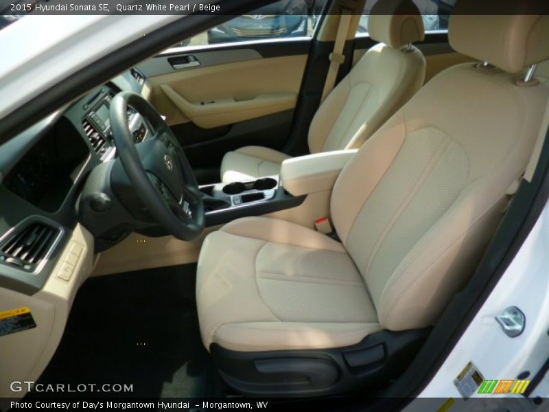 Quartz White Pearl / Beige 2015 Hyundai Sonata SE