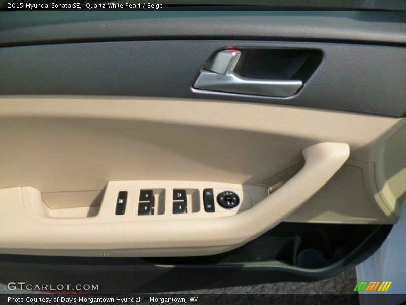 Quartz White Pearl / Beige 2015 Hyundai Sonata SE