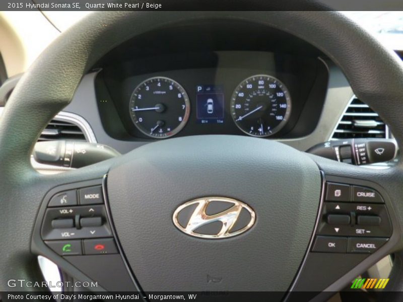 Quartz White Pearl / Beige 2015 Hyundai Sonata SE