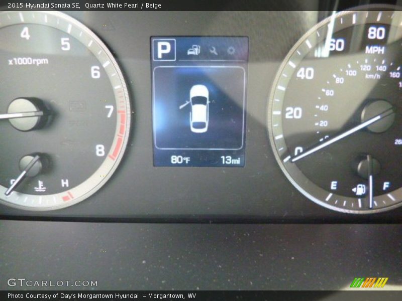 Quartz White Pearl / Beige 2015 Hyundai Sonata SE