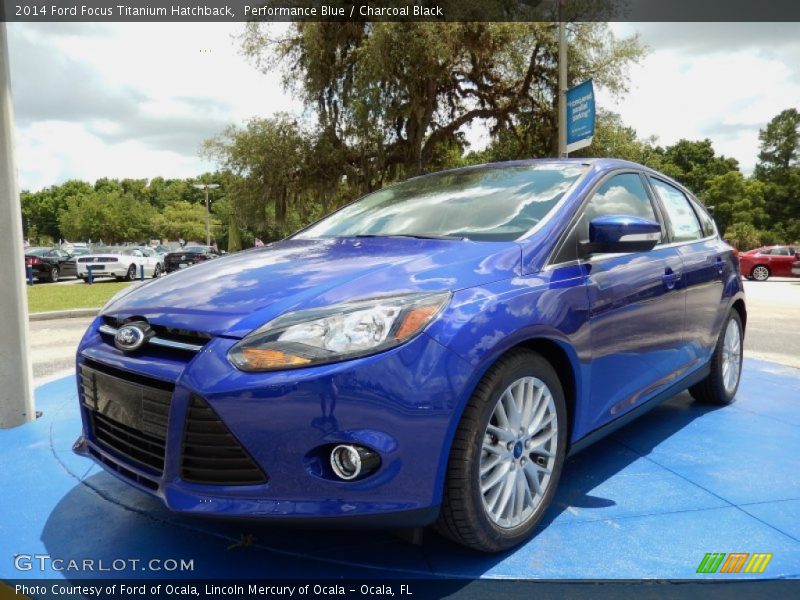 Performance Blue / Charcoal Black 2014 Ford Focus Titanium Hatchback