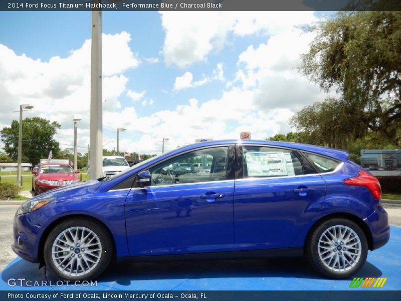 Performance Blue / Charcoal Black 2014 Ford Focus Titanium Hatchback