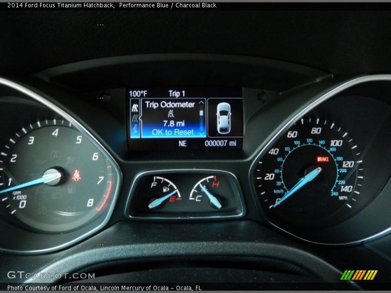 Performance Blue / Charcoal Black 2014 Ford Focus Titanium Hatchback