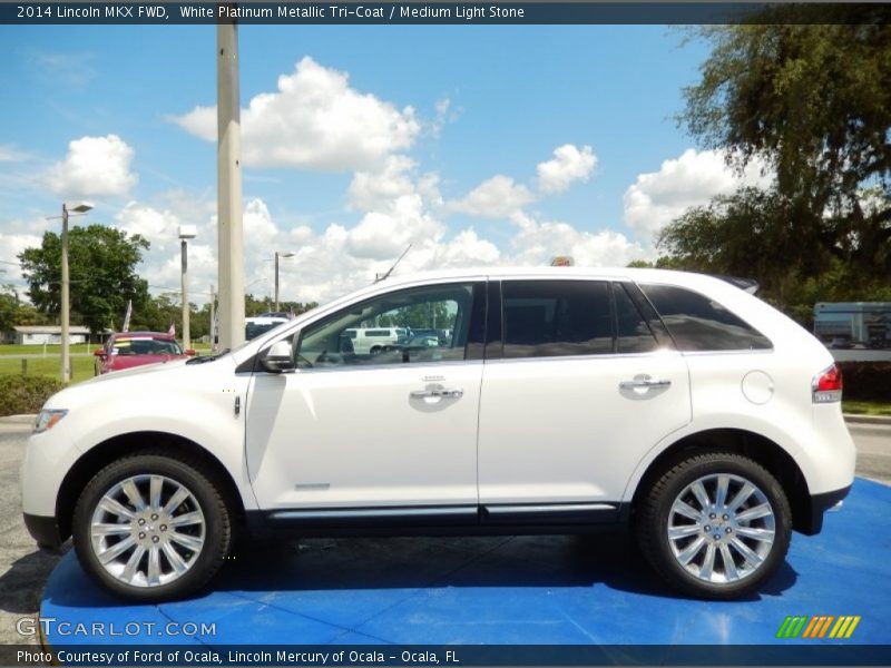 White Platinum Metallic Tri-Coat / Medium Light Stone 2014 Lincoln MKX FWD