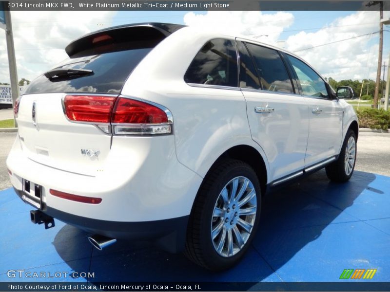 White Platinum Metallic Tri-Coat / Medium Light Stone 2014 Lincoln MKX FWD