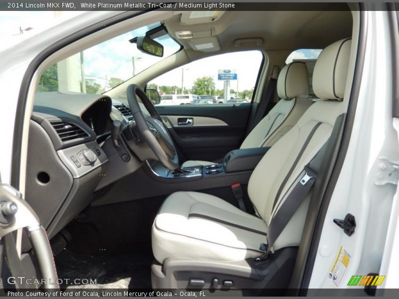 White Platinum Metallic Tri-Coat / Medium Light Stone 2014 Lincoln MKX FWD