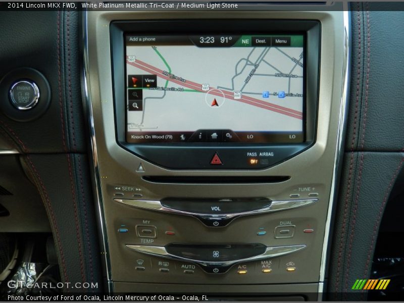 White Platinum Metallic Tri-Coat / Medium Light Stone 2014 Lincoln MKX FWD