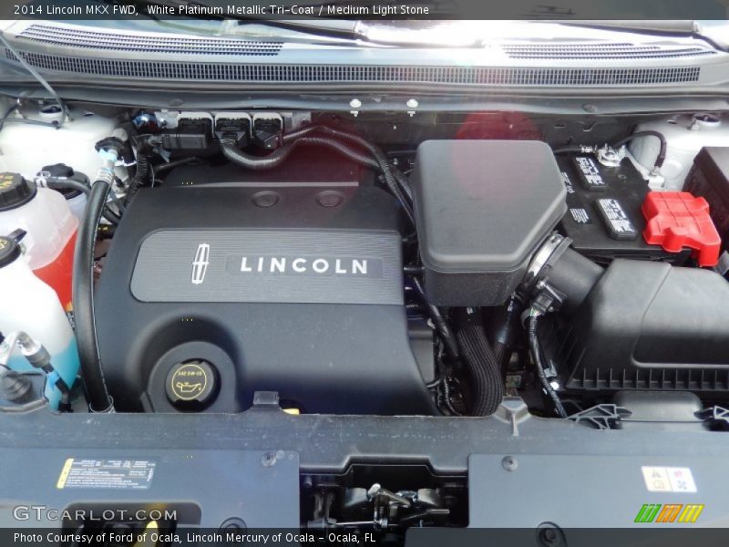 White Platinum Metallic Tri-Coat / Medium Light Stone 2014 Lincoln MKX FWD