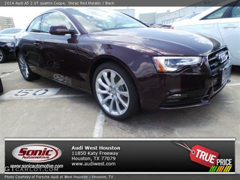 Shiraz Red Metallic / Black 2014 Audi A5 2.0T quattro Coupe
