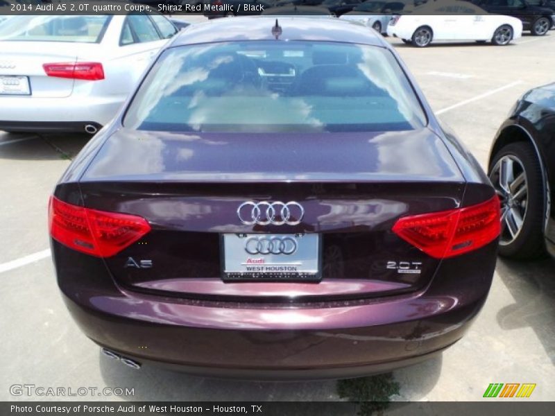 Shiraz Red Metallic / Black 2014 Audi A5 2.0T quattro Coupe