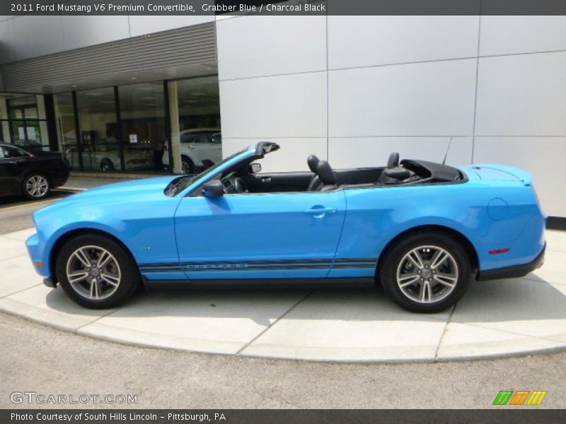 Grabber Blue / Charcoal Black 2011 Ford Mustang V6 Premium Convertible