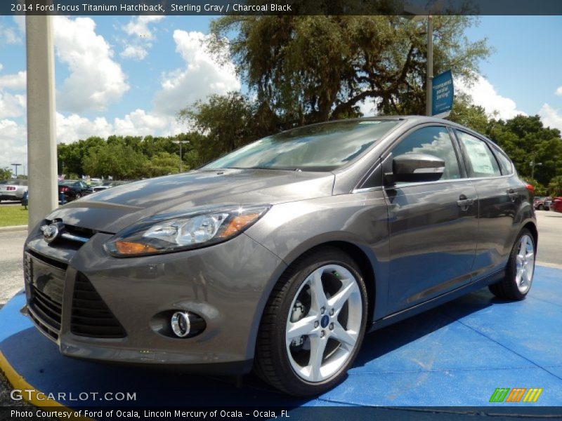 Front 3/4 View of 2014 Focus Titanium Hatchback