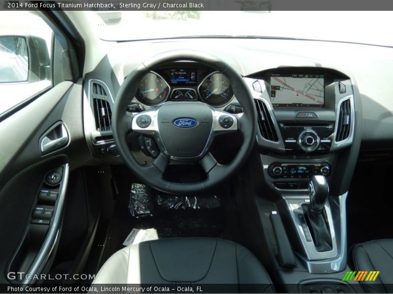 Sterling Gray / Charcoal Black 2014 Ford Focus Titanium Hatchback
