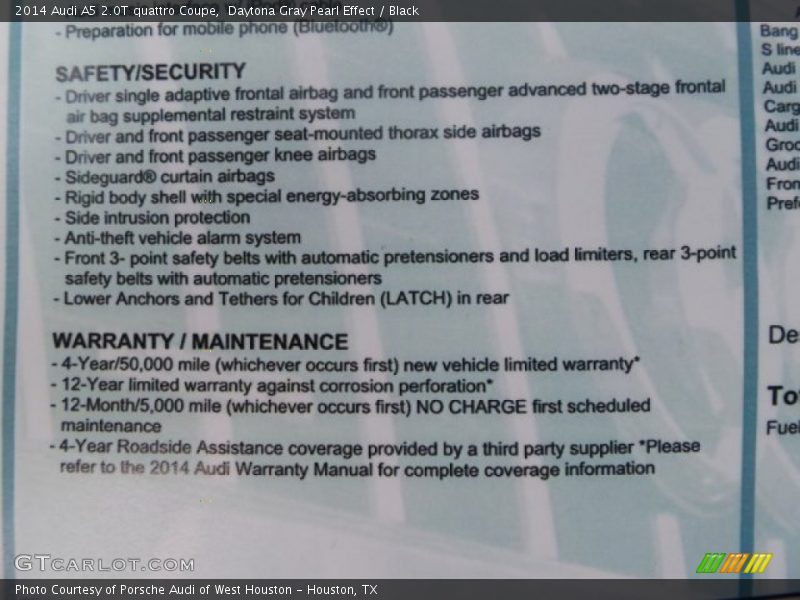Daytona Gray Pearl Effect / Black 2014 Audi A5 2.0T quattro Coupe